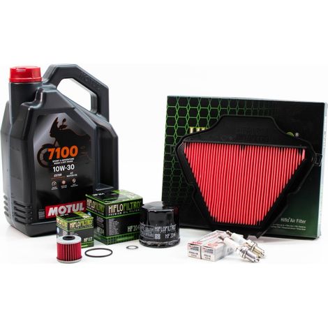 Kit Révision Filtres Bougies pour HONDA X-ADV 750 DCT de 2021 à 2024 - MOTUL 7100 10W30 4L