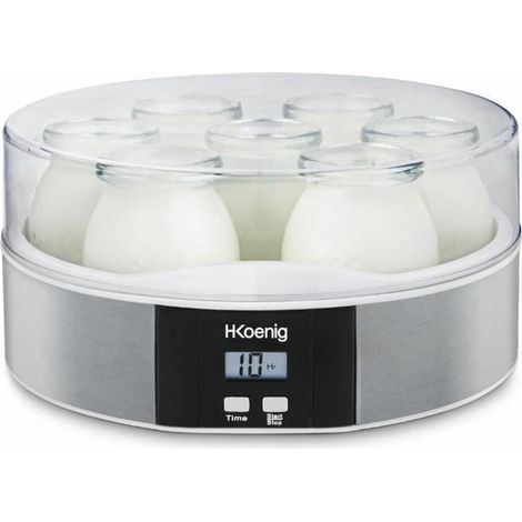 Yogurtera HKOENIG - ELY70 - Capacidad 7 tarros de 160ml - Programable hasta 15h - 15W