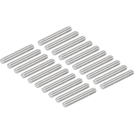 20 Paquet M6 x 40mm Entièrement Fileté Tige 304 Inox Acier Droite Main Filetages Tige Barre Goujons Colliers et Boulons en U (1/5)