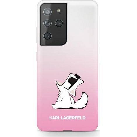 Funda para Samsung Galaxy S21 Ultra Karl Lagerfeld Choupette Fun Pink