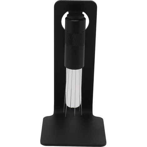 Kaffeerührnadel, schwarz, 6 Nadeln, Aluminiumlegierung, manueller Rührer für Kaffeepulver, Spender für Cafés, magnetischer Korpus + nicht verstellbar (1/5)