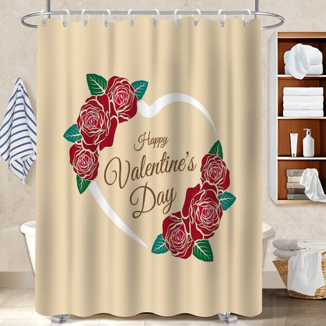 Rideau de douche tissu polyester 180x180 poids aux ourlets cache baignoire pour hôtel / airbnb (1/5)