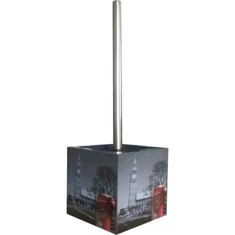 Brosse Wc avec support MDF & Inox Londres Gris MSV