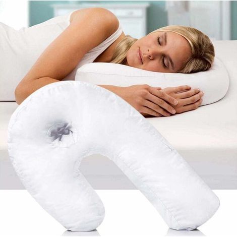 Anti Snoring Pillows for Side Sleeper, Soft U Shaped Pillows, Travel Headrest, Neck Support, Correct Spine, White Side Pillow (1/5)