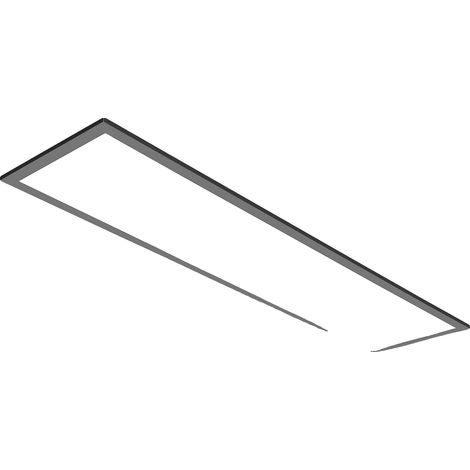 Lámpara de techo, 4400 lúmenes, regulable, 1 unidad, 120 cm, luz neutra, negra. (1/2)