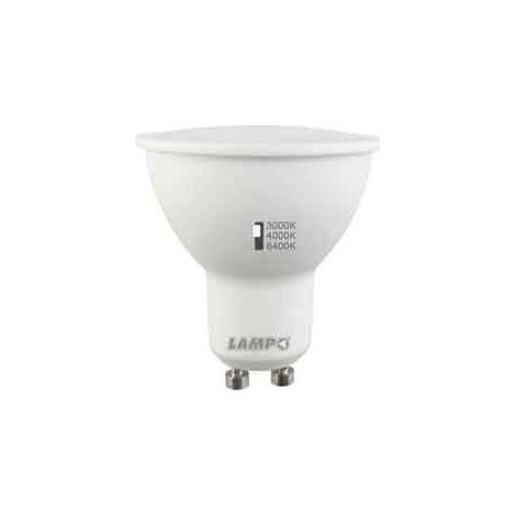 LAMPADA A LED TRICOLOR GU10 8 W - 650Lm - LAMPO