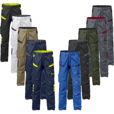 Fristads 2552 STF EPD pantalón de trabajo multibolsillos - 54 (EU) - Gris / bleu (1/5)