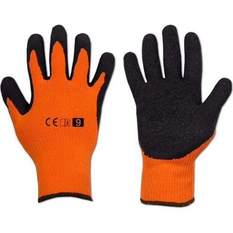 Gants de travail d'hiver, imperméables, thermiques, résistants aux coupures, en latex, taille 10, lot de 12 paires (1/5)