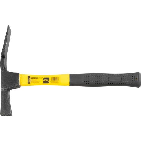 Hammer Strend Pro HM352, 600 g, Maurerhammer, Fiberglasgriff, TPR, Grifflänge 310 mm
