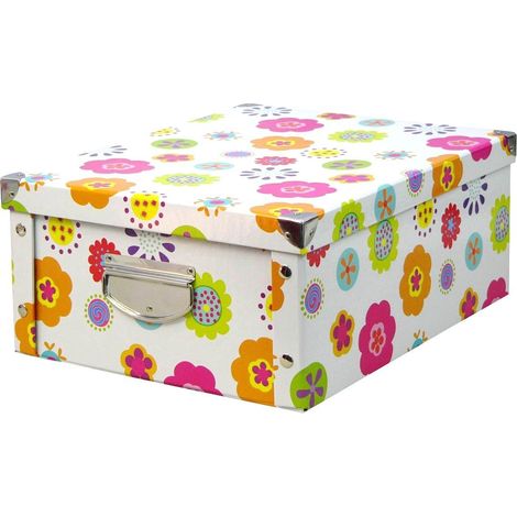 ZELLER Aufbewahrungsbox Punkte, Pappe, 17 cm hoch