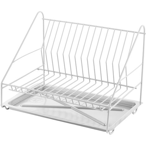 Secador de platos individual inteligente con soporte, blanco -MET