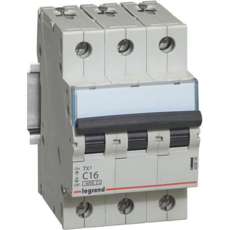 Interruptor magnetotérmico TX3 6kA-C 3P 16A (1/5)