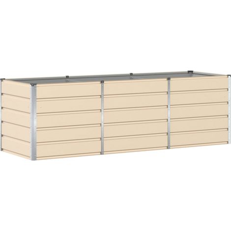 Maison Exclusive - Jardinera Marfil 240 x 80 x 75 cm Acero
