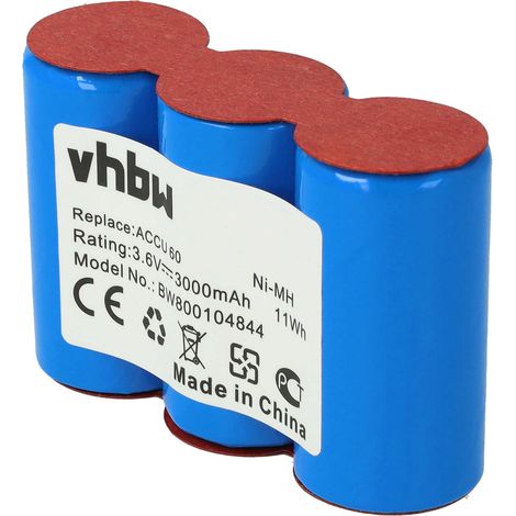 vhbw Batería compatible con Wolf Garten tijera para césped 7084889 tijeras cortacésped 3000mAh 3,6V NiMH