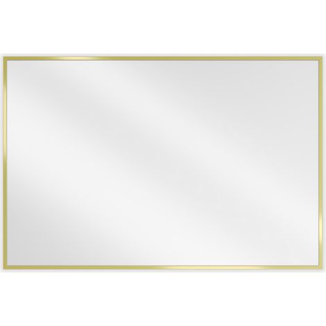 Mexen Loft Rechteckiger Badezimmerspiegel 90 x 60 cm, goldener Rahmen - 9852-090-060-000-50 (1/5)