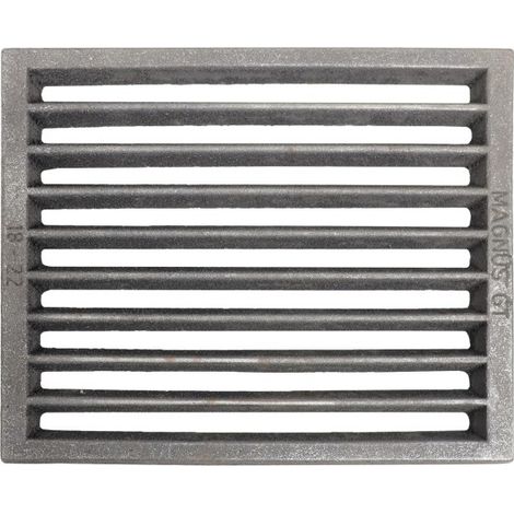 Grille de cheminée en fonte-Noir-Noir--