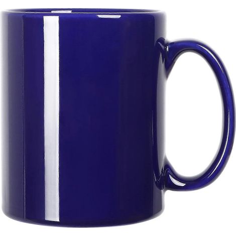Mug à café extra-large en céramique de 12 oz, tasse à thé classique surdimensionnée en porcelaine avec anse, convient au bureau et à la maison, bleu (WZ1251). (1/5)