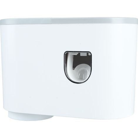 Porte-brosse à dents mural avec compartiment de rangement, auto-adhésif, avec porte-dentifrice intégré pour salle de bain (1/5)
