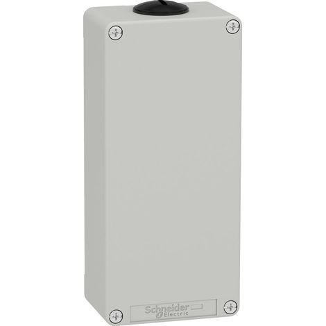 Caja vacía GRIS SCHNEIDER SIN ORIFICIOS - material resistente, medidas compactas.