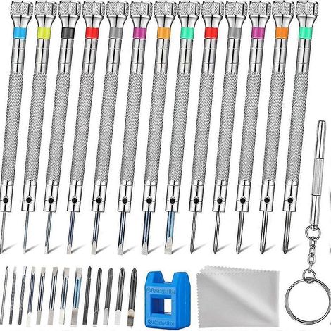 Jeu de 13 tournevis pour montres, également compatible avec les lunettes, les lunettes de soleil et autres petits outils. (1/5)