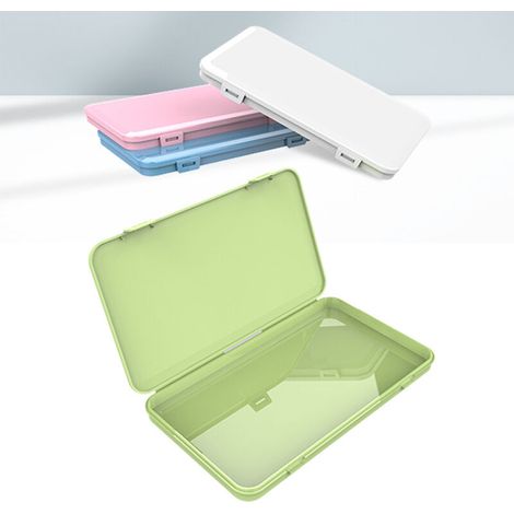 royaluxe - Lot de 4 boîtes de Rangement en Plastique résistant à la poussière et à la poussière blanc/rose/bleu/vert.， (1/5)