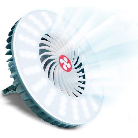 Ventilateur de camping portable, étanche, rechargeable par USB, avec crochet magnétique (1/5)