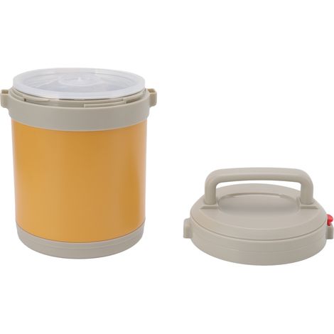 1,6-Liter-Thermoskanne aus Edelstahl 304, dreiwandig, tragbar, isoliert, ideal für Schüler und Studenten, gelb (1/5)