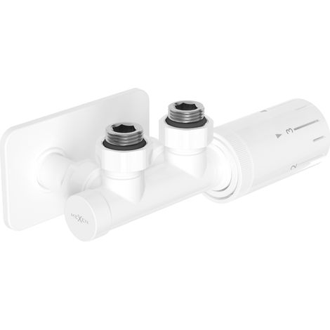 Mexen G05 set termostatico angolare con mascherina S, Duplex, DN50, bianco - W907-958-910-20 (1/3)