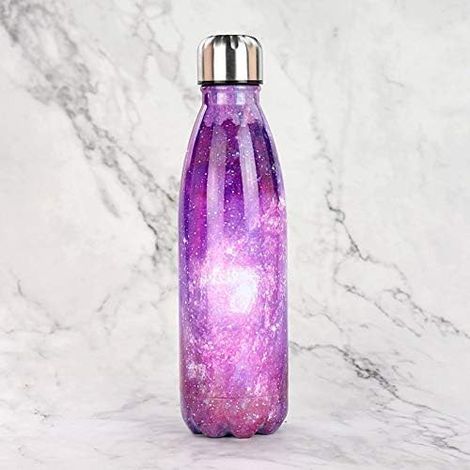 Gourde de sport, bouteille de cola, usage extérieur, sport, acier inoxydable à isolation sous vide, mug isotherme, multicolore, étanche (en option), 500 ml, K14 Étoile Violette (1/4)