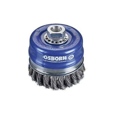 Cepillo taza acero trenzado con tuerca M14 y filamento Ø 0.50 mm (80x(25+25) )  Osborn 0002608153