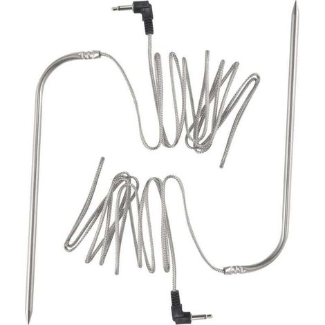 Hochtemperatur-Fleischfühler als Ersatz für Pelletgrills und Smoker, kompatibel mit Pit Grills, 2-teiliges wasserdichtes Set - Crezuo