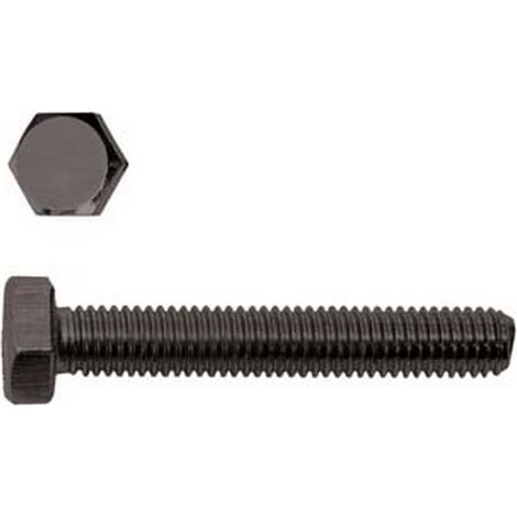 200PZ VITI PER METALLO 8.8 TESTA ESAGONALE INTERAMENTE FILETTATE mm.8x25 interamente filettata senza dado, filettatura MA metrica ISO passo grosso alta resistenza, in acciaio brunito Classe 8.8 UNI 5