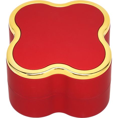 Boîte à bagues lumineuse design trèfle à quatre feuilles, doublure velours, idéale pour mariages et fiançailles, coffret cadeau bijoux (1/5)