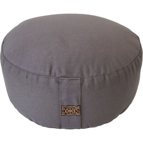 Coussin de Méditation gris coton BIO (1/3)
