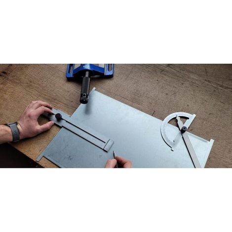 Matt verchromtes, lasergeeichtes Markierungslineal, Millimeter-Einteilung, gehärtete Markierungskante, Größe: 250 mm, Edelstahl-Maßband (1/3)