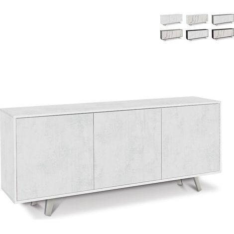 Credenza buffet moderna bianca con tre ante bianco (1/4)