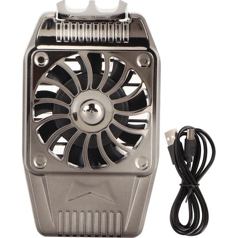 Ventilateur portable silencieux à pince pour téléphone, idéal pour les jeux mobiles et le streaming vidéo. (1/5)