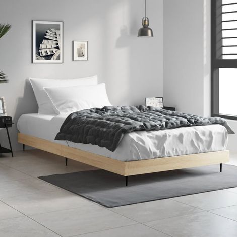 Estructura de cama sin colchón madera roble Sonoma 90x190 cm vidaXL (1/5)