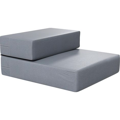 Escalier pour animaux, tapis pour animaux, 2 marches, pliable, escalier pour chiens, tapis d'escalier pour chats et chiens, gris, L45 x l39 x H20 cm (1/5)