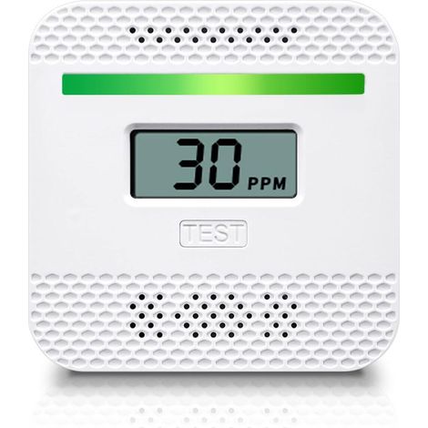 – Détecteur de monoxyde de carbone portable – écran LCD – Alarme sonore 85dB – Capteur électrochimique – Installation facile sans cablage (1/5)