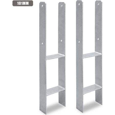 Jiubiaz Pfostenanker für den Außenbereich – extra robust, witterungsbeständig und ideal für Holzpfosten im Garten - 101mm 2x