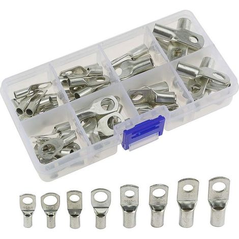 60pcs Tinned Copper Bolt Hole Crimping Battery Terminals SC Connector Mouth Outline (1/5)