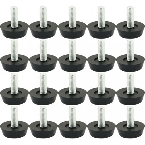 20 Pieds Nivellement Réglables M6 Protection Plancher Vis Glisse pour Meubles (1/5)