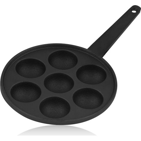 BBQ-Toro Gusseisen Poffertjes Pfanne Für 7 Förtchen und andere Gebäckspezialitäten Ø 20,5 cm