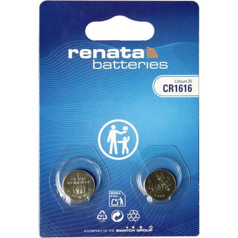 Renata Boîte de piles bouton CR 1616 3 V 2 pc(s) 50 mAh Li-MnO2