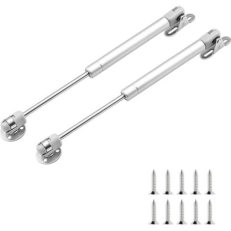 2x Vérins à gaz Qrity pour portes de placard, charnières à fermeture douce, ressort à gaz 100 Nm avec vis (1/5)