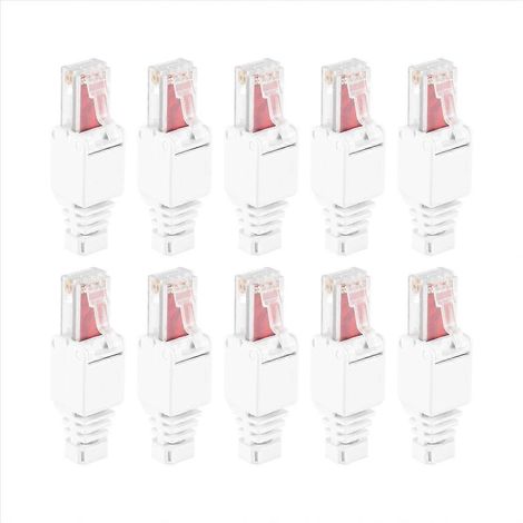 10 fiches réseau RJ45 Cat6 LAN UTP à montage sans outil (1/5)