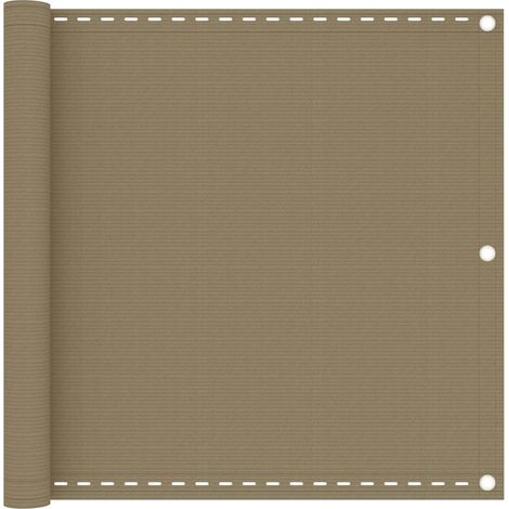 vidaXL Toldo para balcón HDPE gris taupe 90x600 cm (1/5)