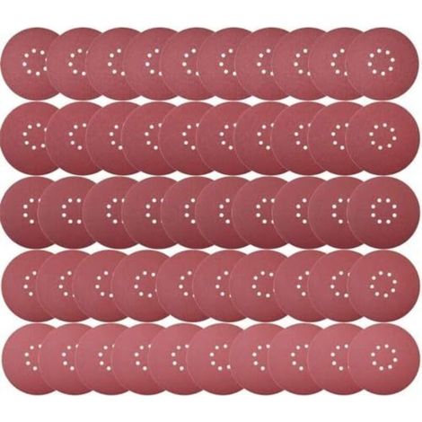 Disques de Ponçage 225 mm 50 Pièces Grain P40 8 Trous Disques Abrasifs 225 mm Ronds Papier Abrasif for Ponceuse pour Cloisons Sèches Ponceuse Girafe