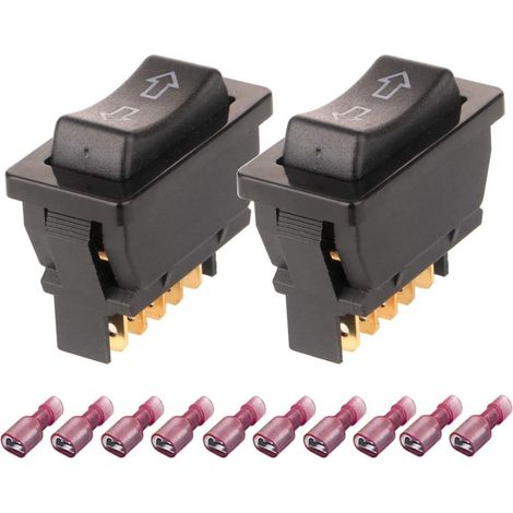 2 universelle 5-polige DPDT-Taster für elektrische Fensterheber in Pkw oder Lkw (12 V/24 V DC) – Schalter Nr. 3 (1/5)